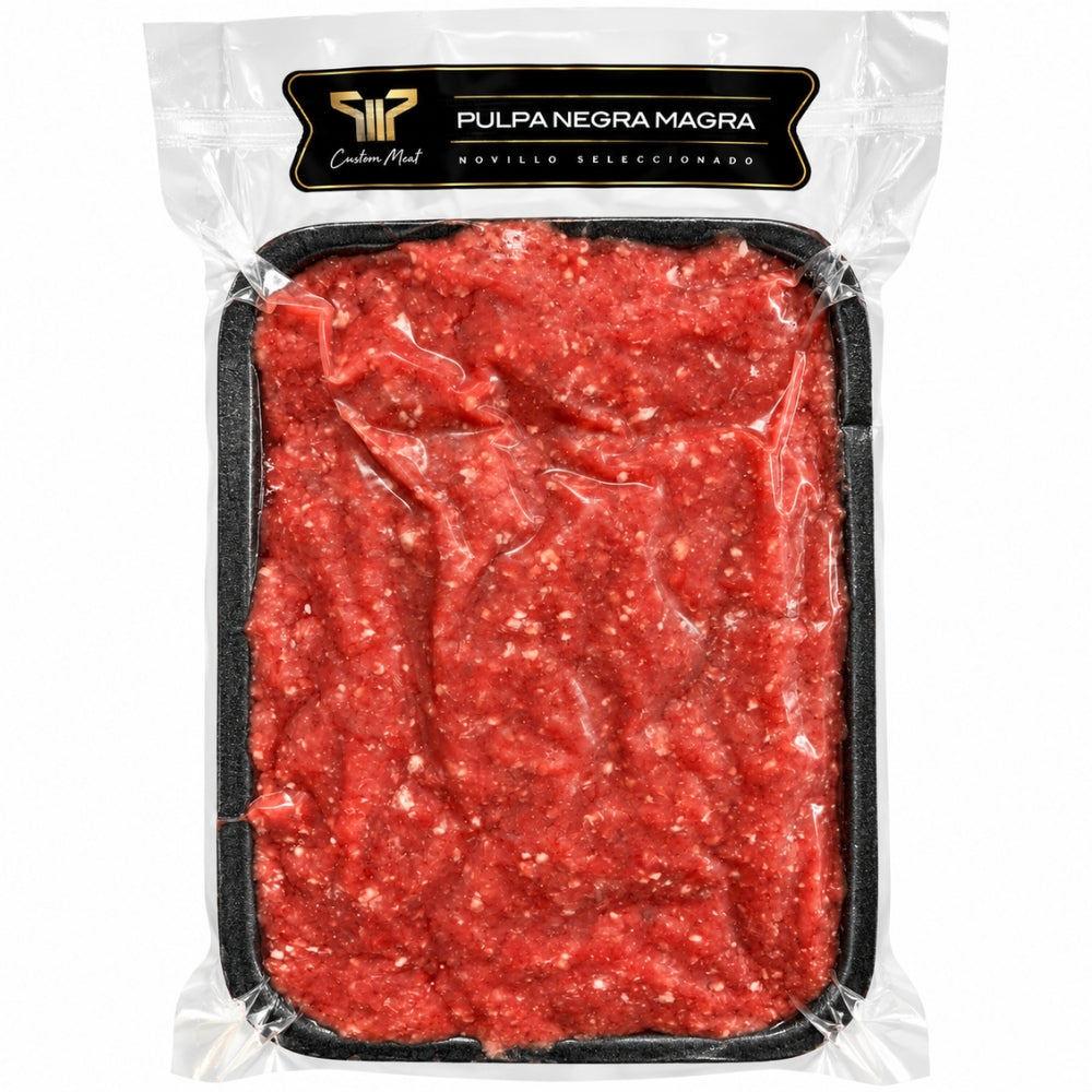 Carne Molida (Pulpa Negra Magra) Custom Meat Novillo Seleccionado 1 KG Opciones Varias