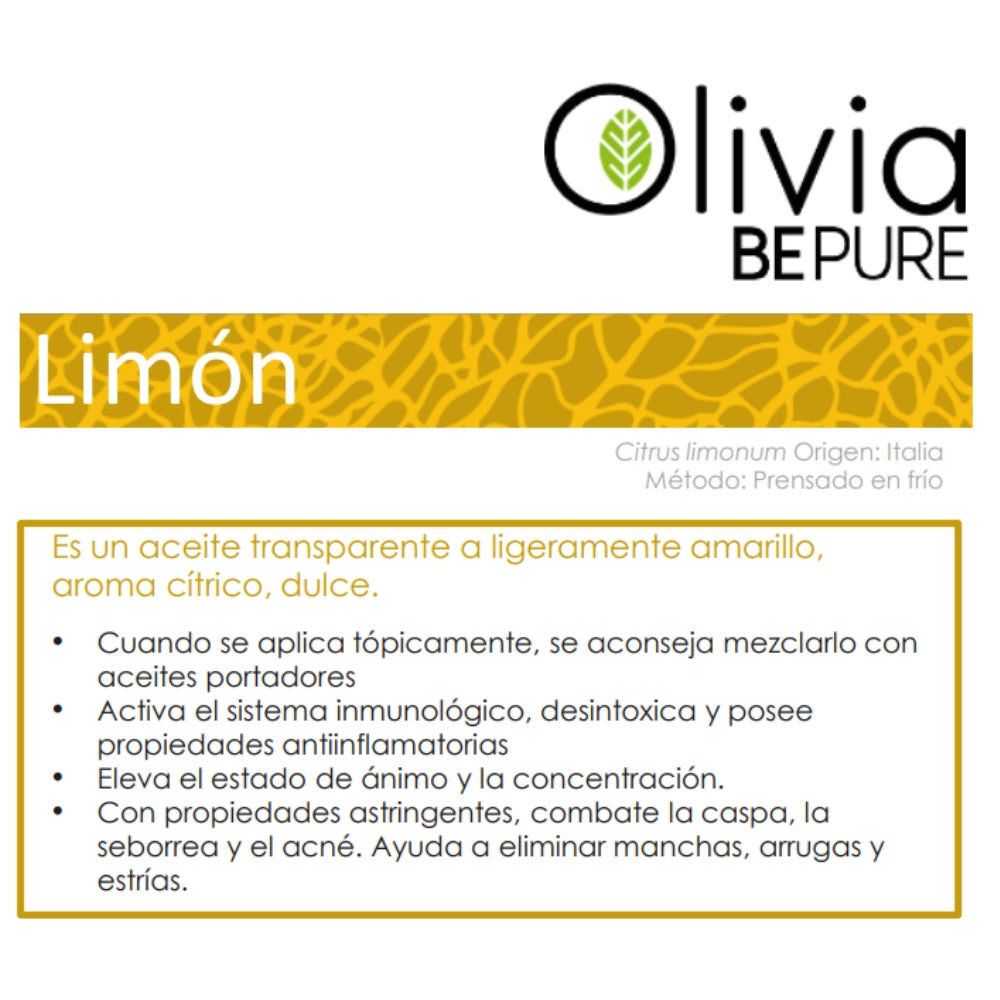 Olivia Be Pure Aceite para Difusor Esencial Limon 10ml