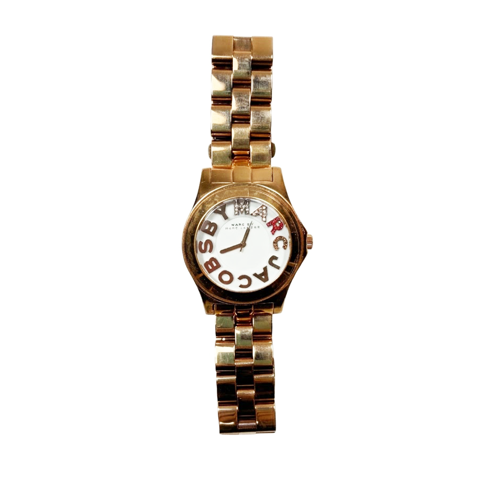 Marc Jacobs Reloj Amy Para Damas Gold & White