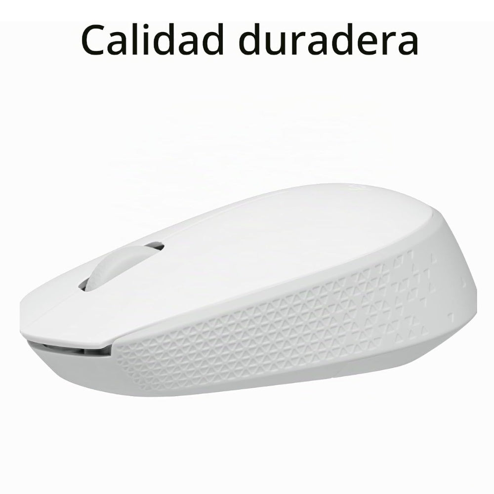 Logitech Mouse Inalámbrico M170 2.4 GHz Compacto y Ambidiestro Color Blanco Crema