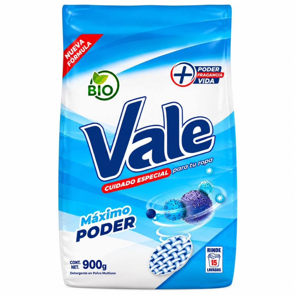 Vale Detergente En Polvo Maximo Poder 900gr
