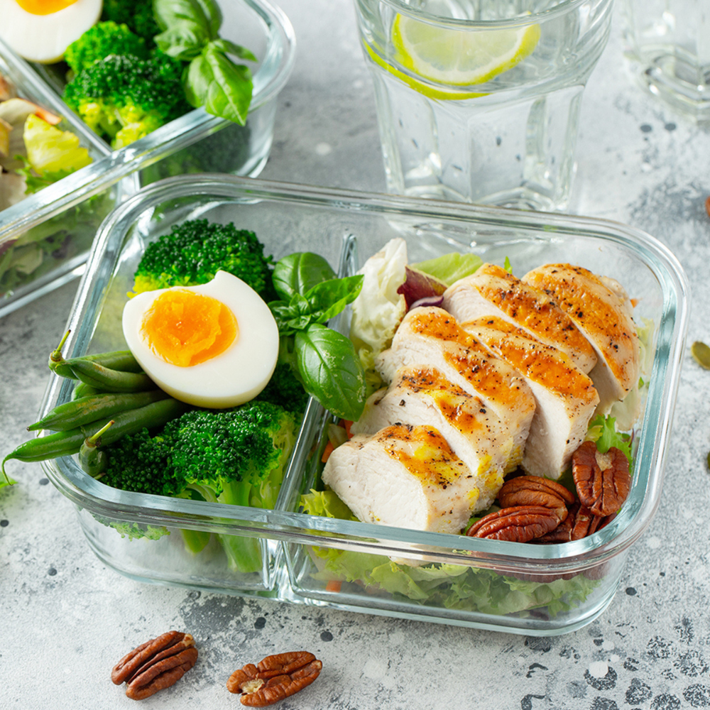 Alfa Hogar Conservador Hermético De Vidrio Con Tapa Plástica Y Divisores 1.040ml