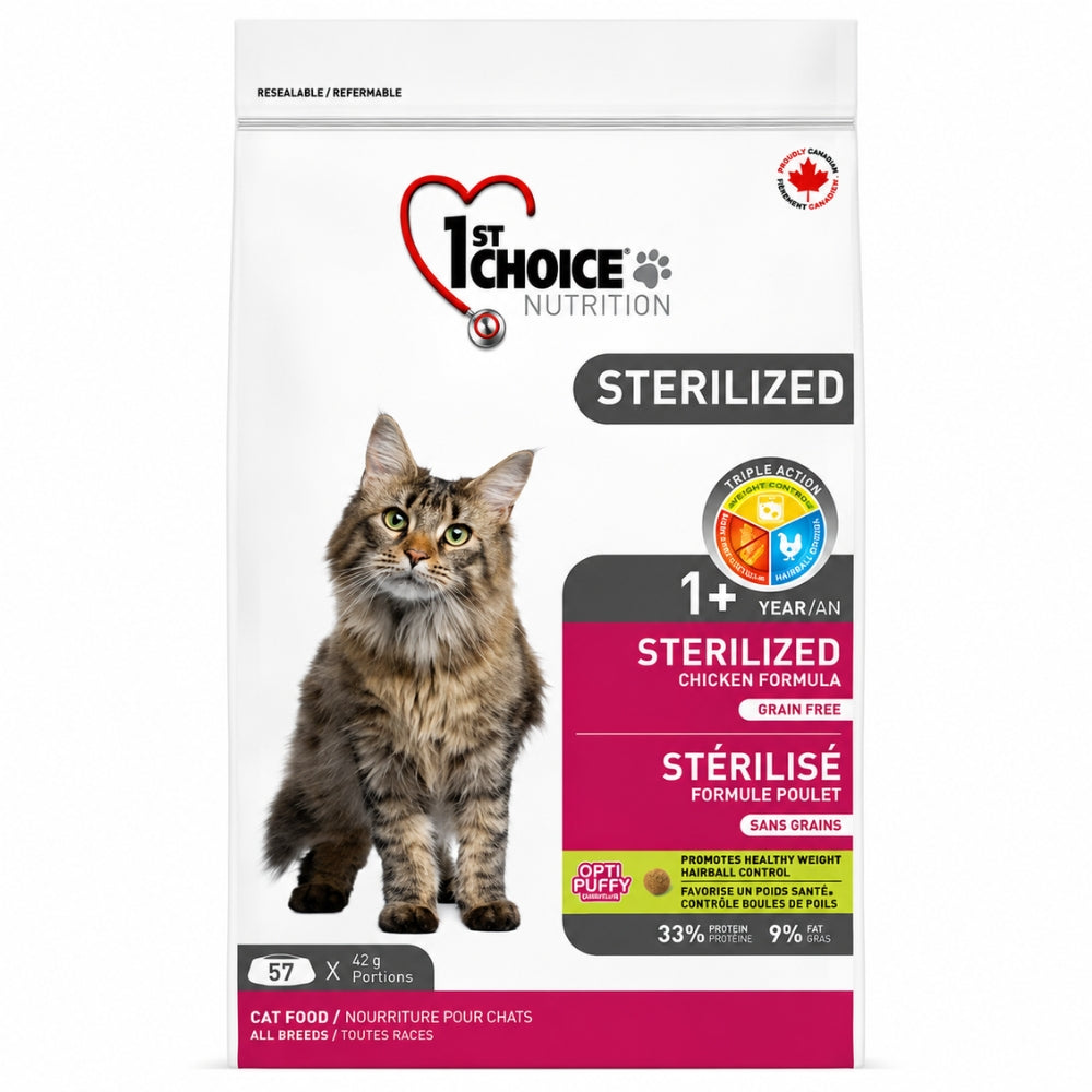 1st Choice Fórmula de Pollo Sin Cereales para Gatos Esterilizados (Adulto) 2.4 kg
