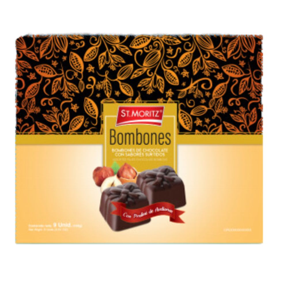 St. Moritz Bombonera Regalito 9 Unidades 90gr