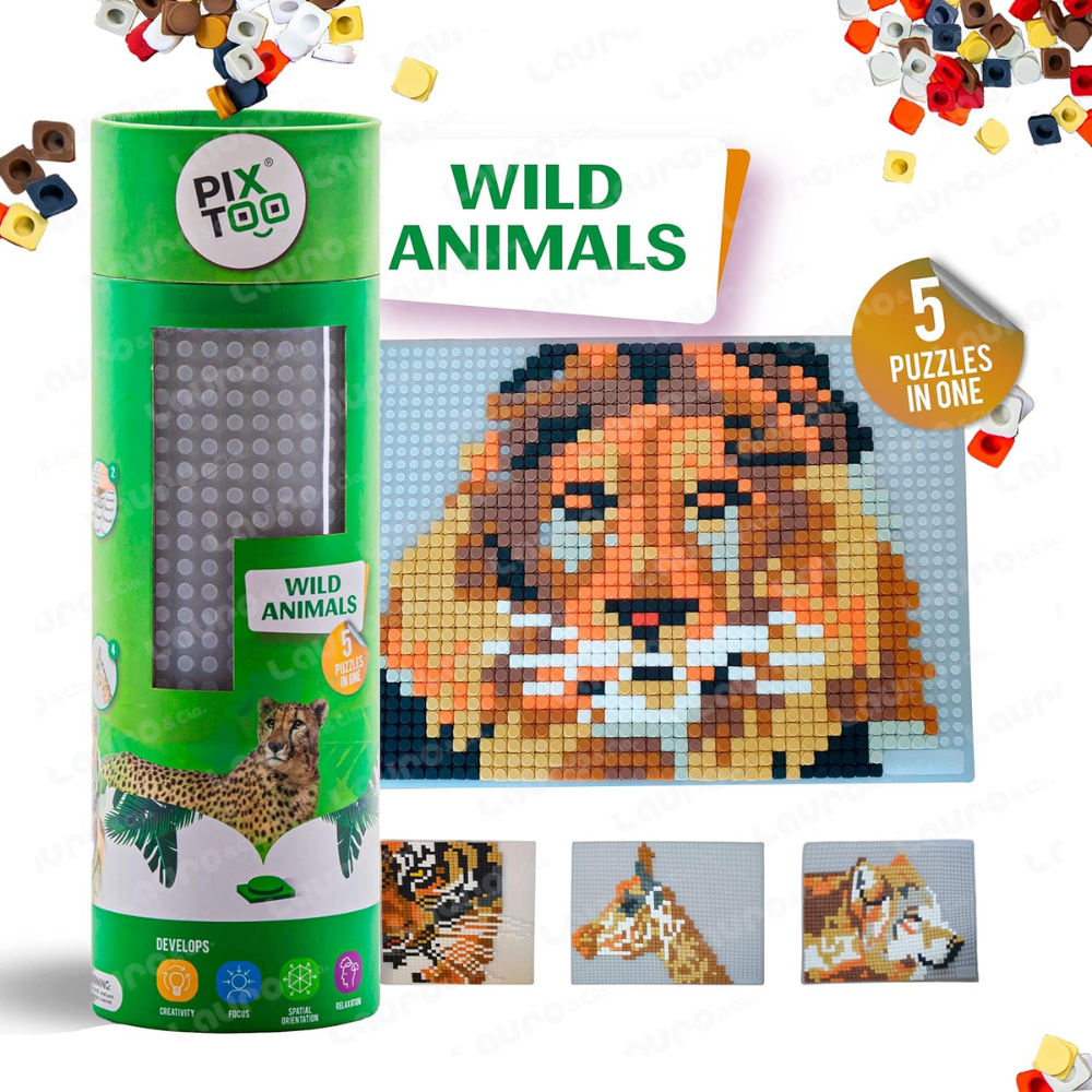 Pixtoo Wild Animals Rompecabezas a Base de Pixeles +7