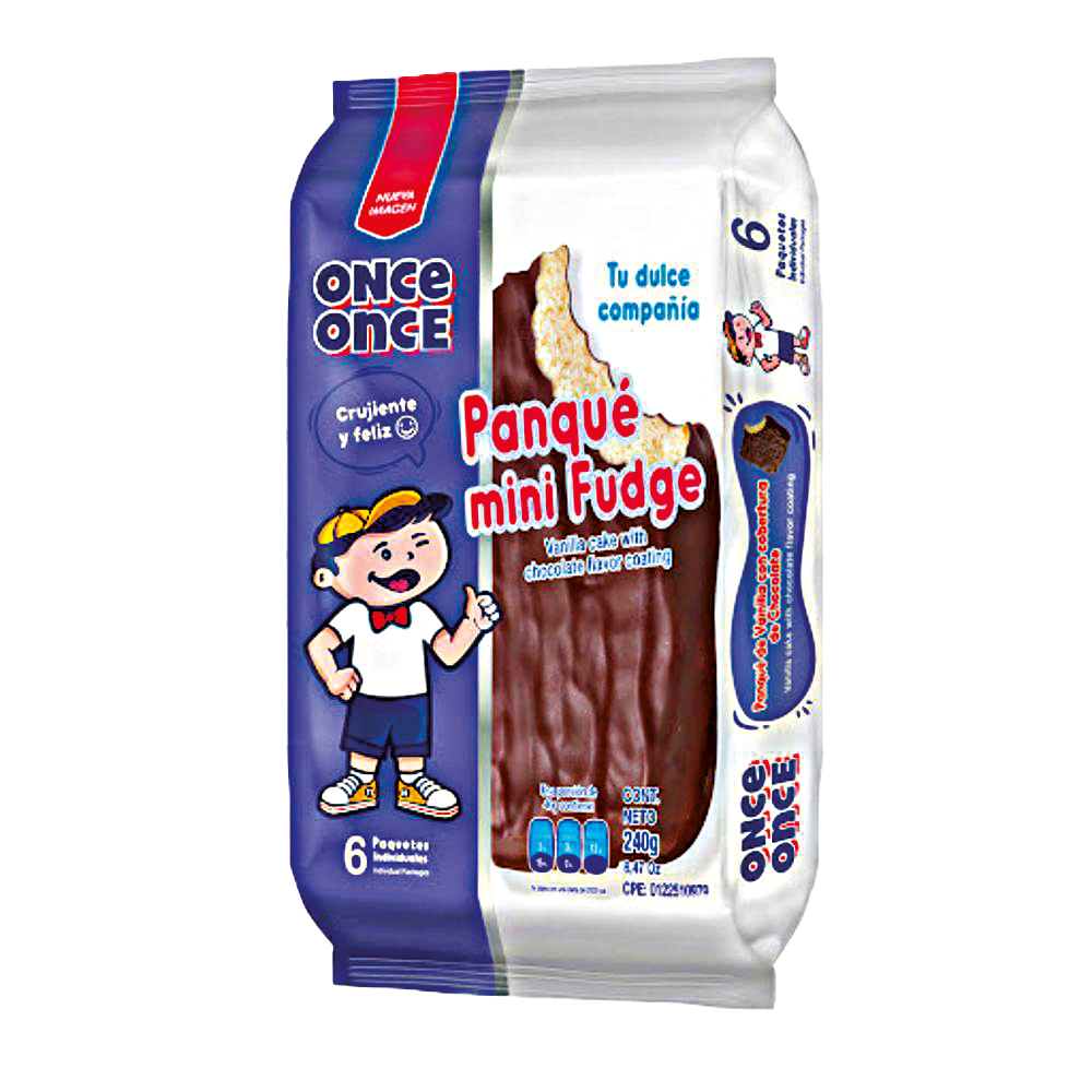 Panque Once Once Mini Fudge 6 Und 240grs