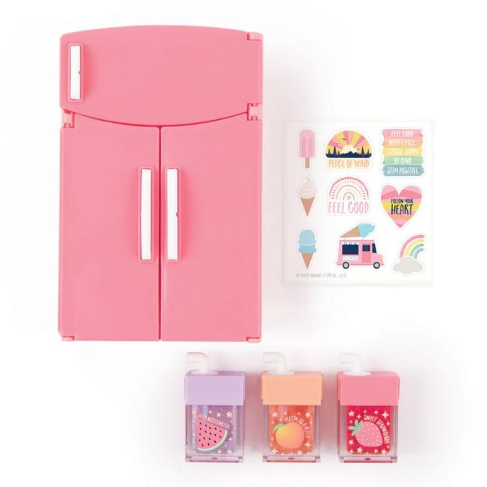 3C4G Juego De Brillos De Labios Mini Fridge 8+ 5Pzs