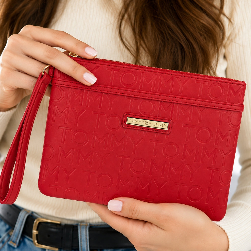 Tommy Hilfiger Cartera De Mano Monogram Red
