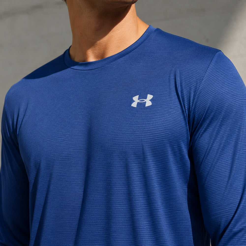 Under Armour Camiseta Running Reflectiva Para Caballeros Color Tech Blue