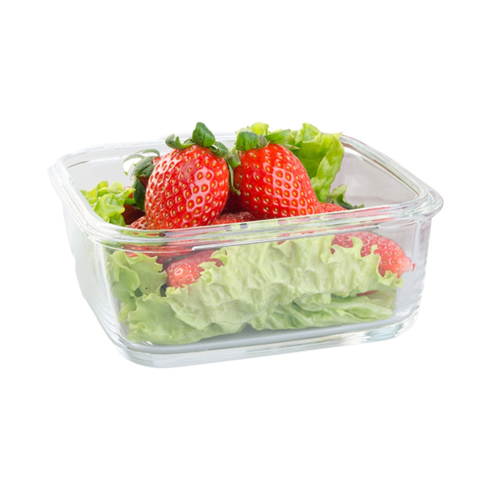 Alfa Hogar Conservador Hermético De Vidrio Cuadrado Con Tapa Plastica 900ml