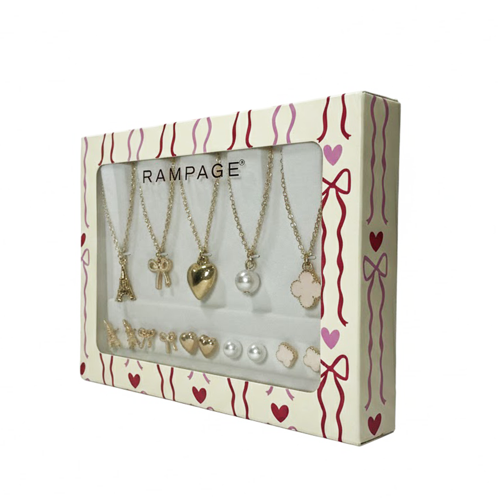 Rampage Set De Collares y Zarcillos 5 Pares