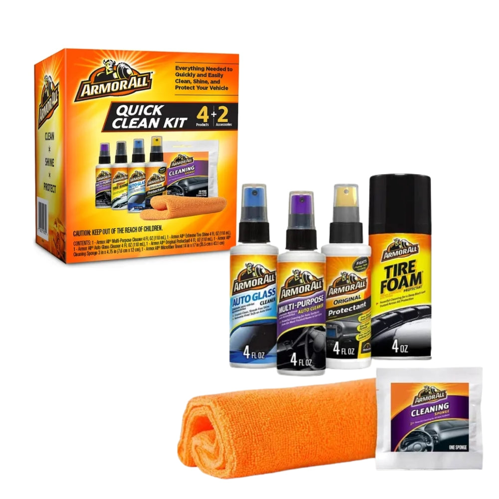 Armor All Kit De Lavado Rápido 4 Productos + 2 Accesorios