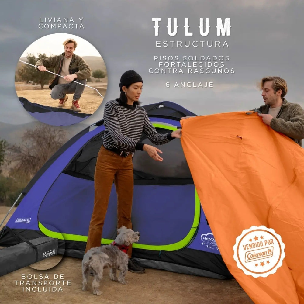 Coleman Carpa Tienda De Campaña Tulum Dome 4P