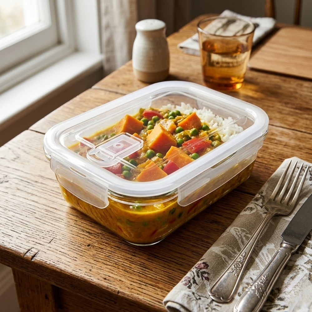 Alfa Hogar Conservador Hermético De Vidrio Con Tapa Plastica 410ml