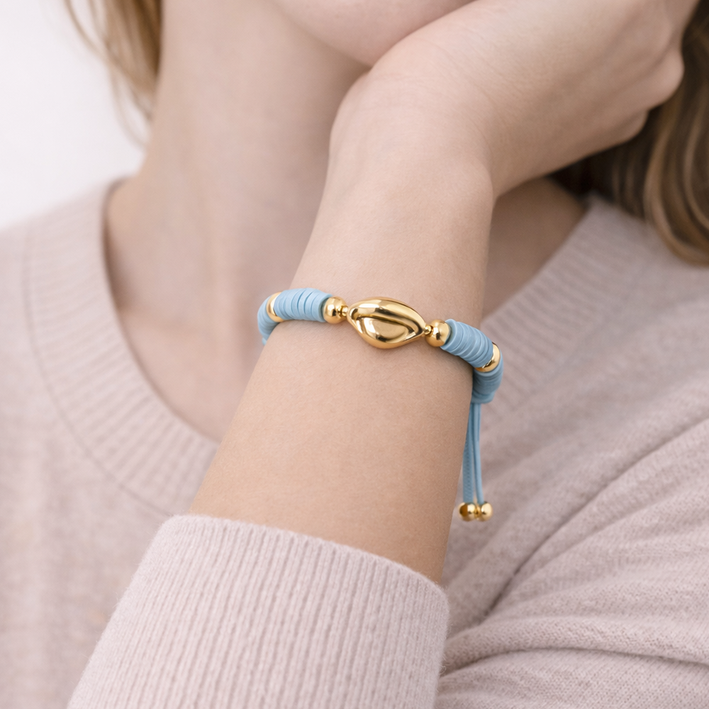 H&Co Pulsera Para Damas De Pukas Color Light Blue