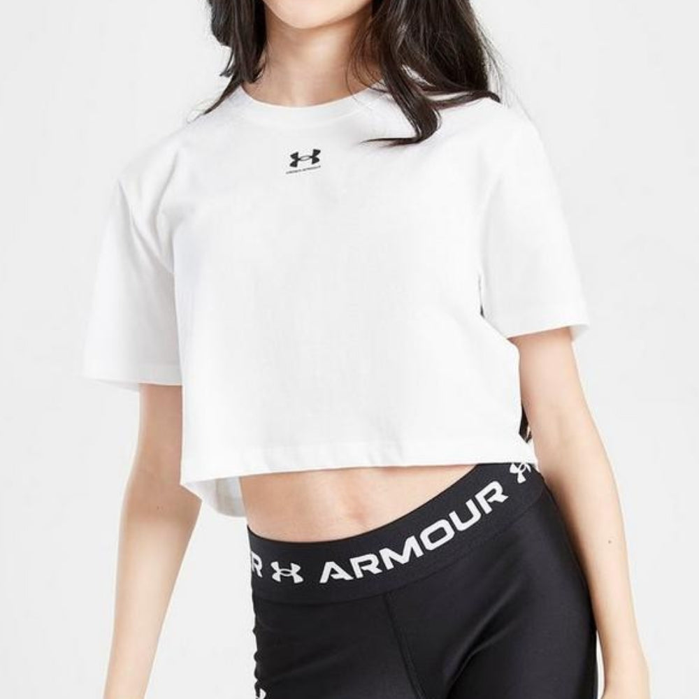 Under Armour Camiseta Manga Corta Sportstyle Para Niña Color Blanco