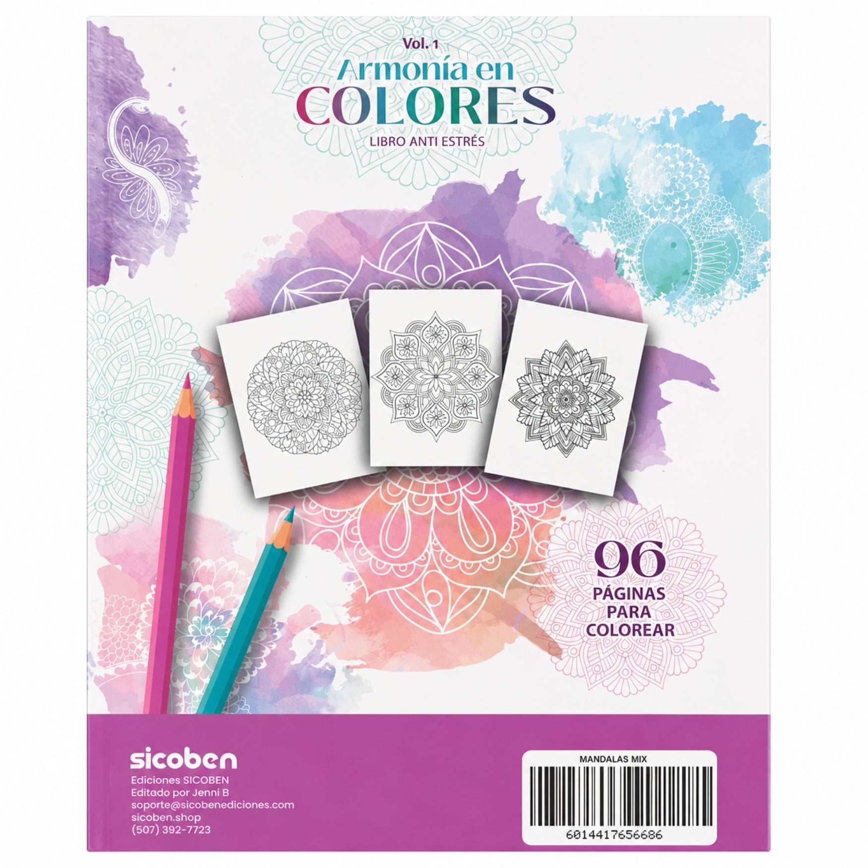 Sicoben Armonia en COLORES Libro Anti Estres Vol 1