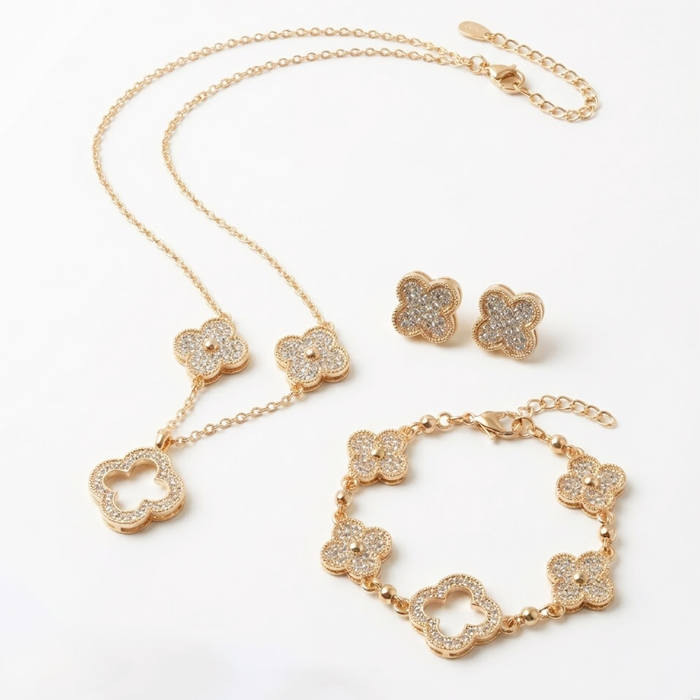 Nicole Miller Set De Accesorios Trebol Cuatro Hojas