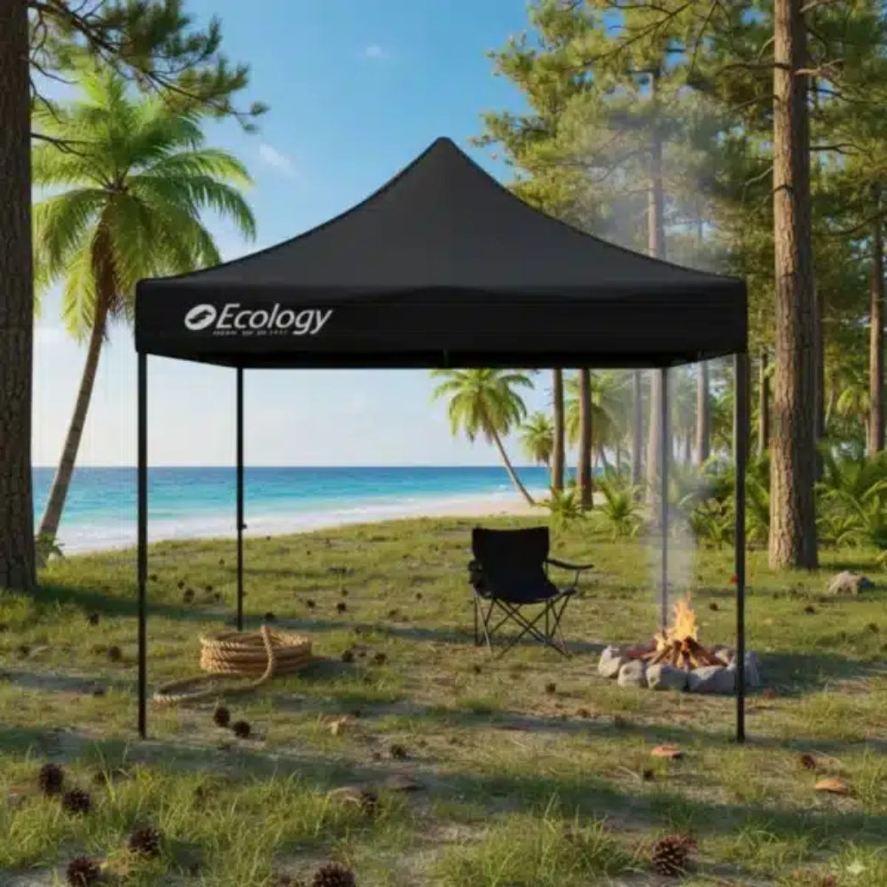 Ecology Tela y Estructura Para Toldo Tipo Acordeón Sunshine Black 3x3