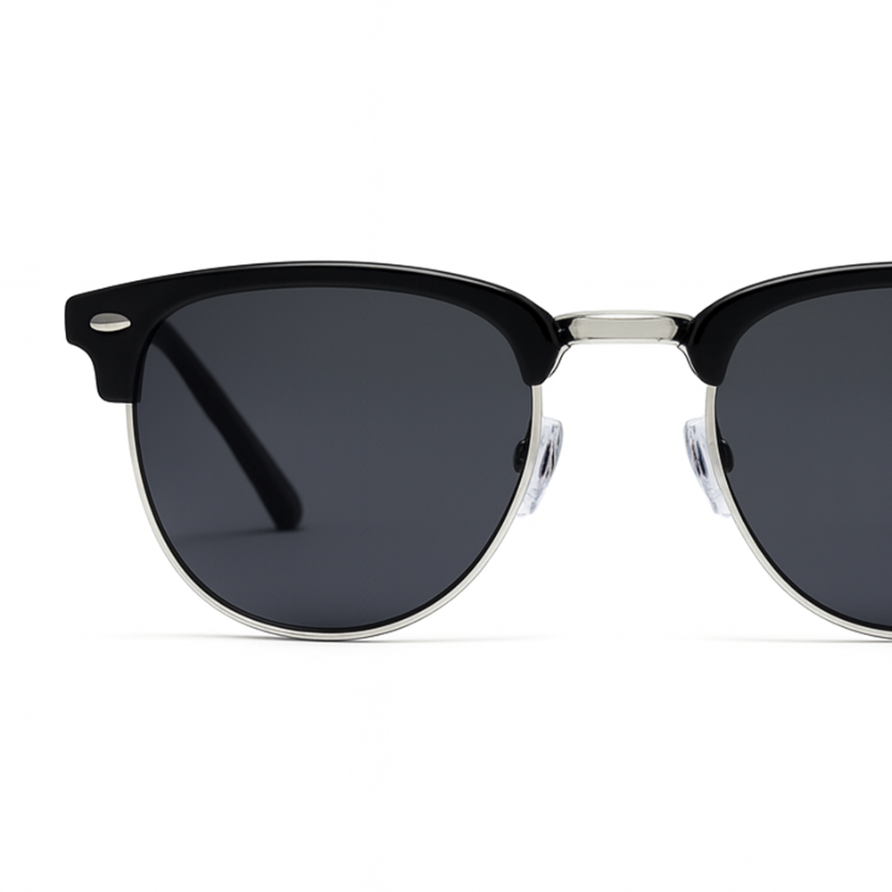 Steve Madden Lentes De Sol Black & Silver