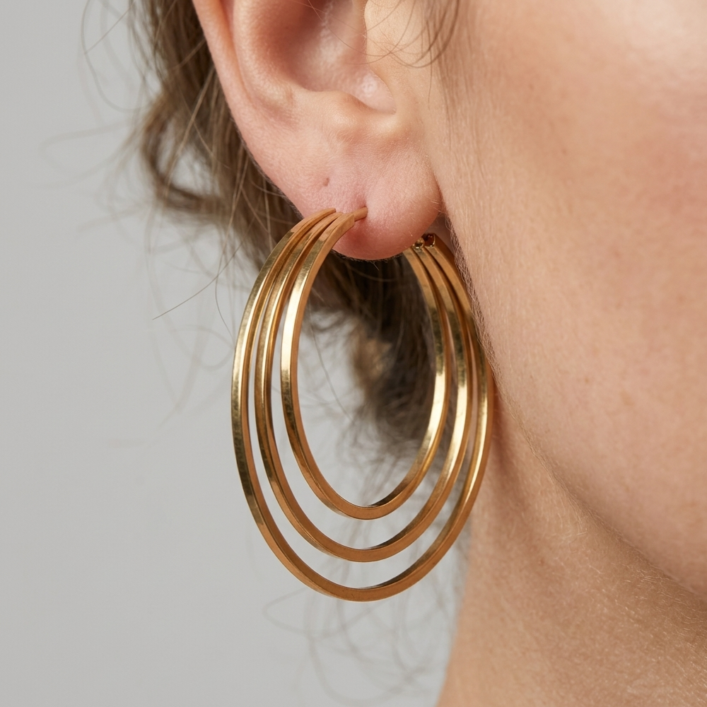 Bebe Set De 3 Pares De Aretes