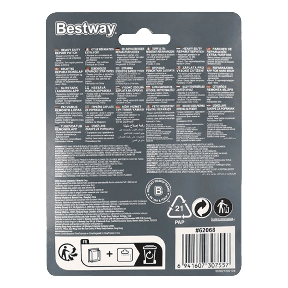 Bestway Parches Reparadores Multiusos Heavy Duty 6.5cm X 6.5cm