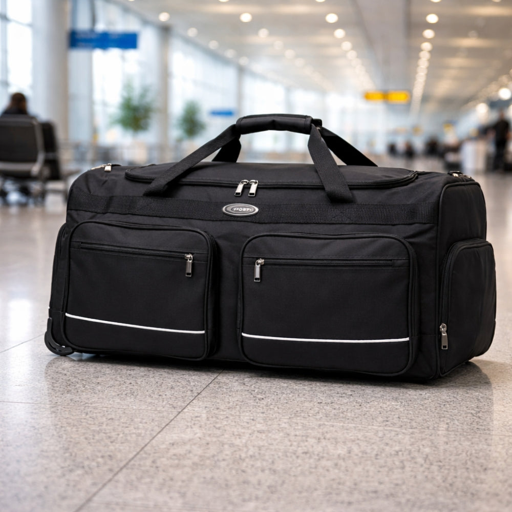 Sporfh Bolso Duffel Con Dos Ruedas Color Negro