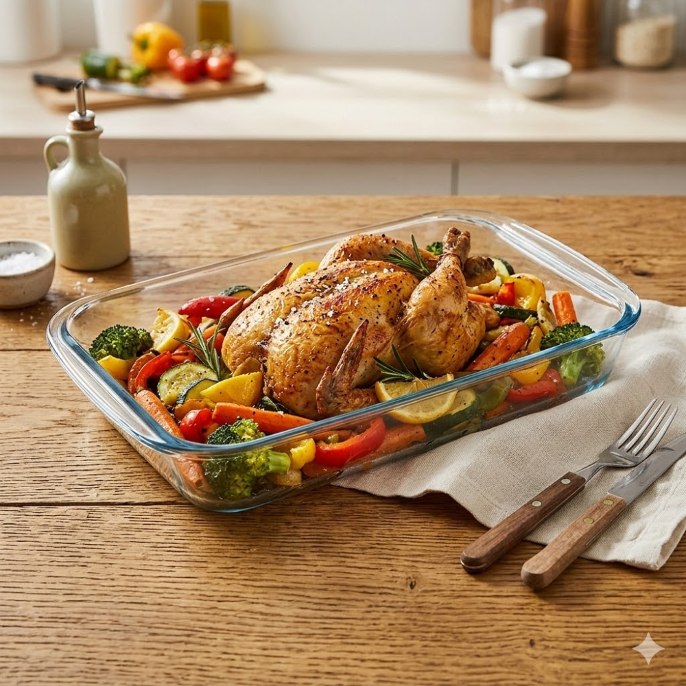 Alfa Hogar Refractario De Vidrio Borosilicato Rectangular 2.2Lt