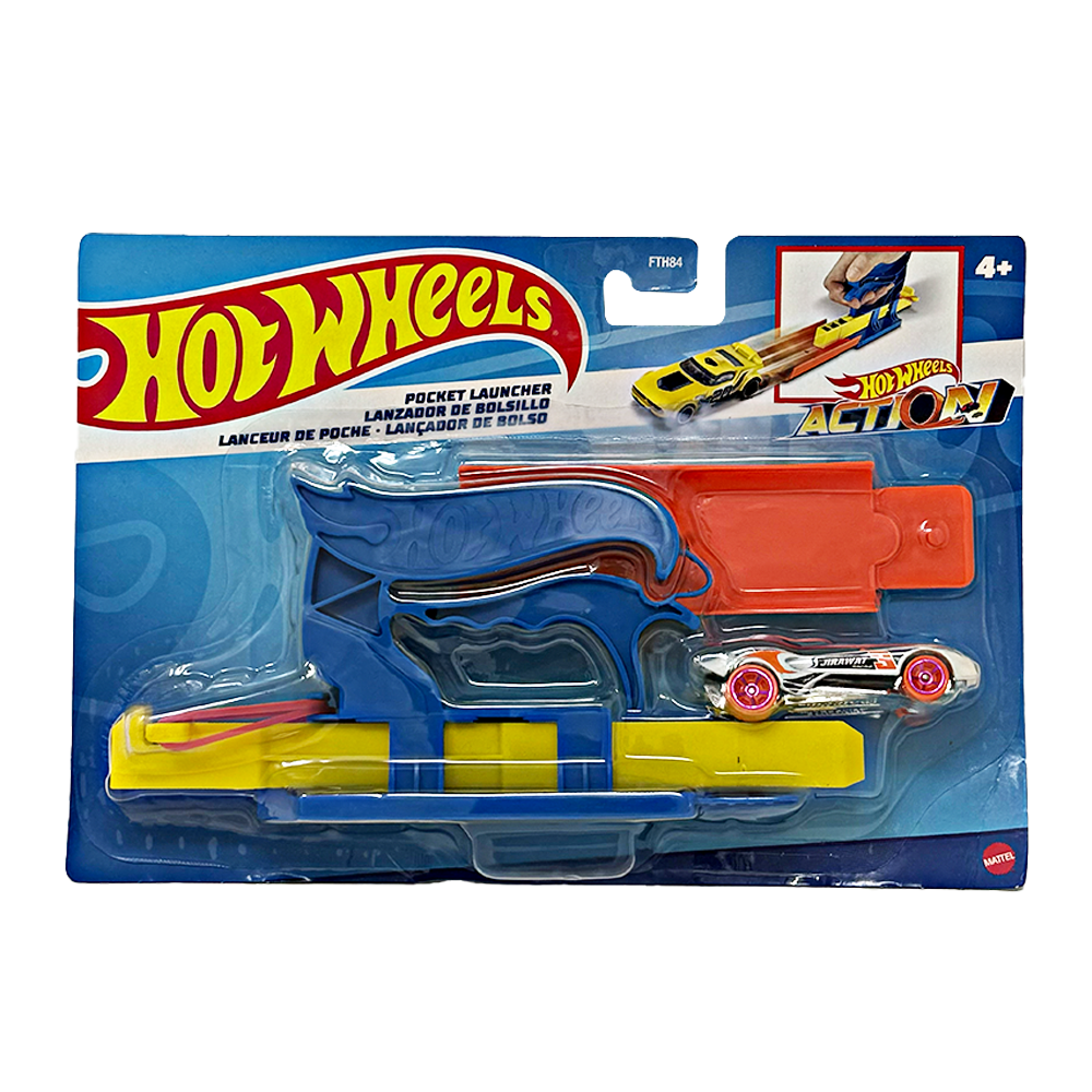 Mattel Hot Wheels Pocket Launcher & Car Azul