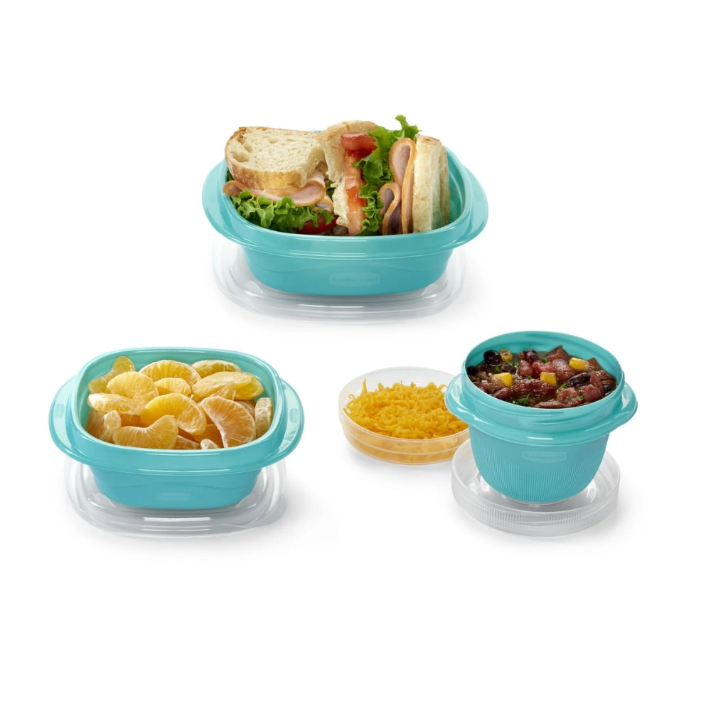 Rubbermaid Take Alongs Set De Envases 16 Piezas Turquesa Claro
