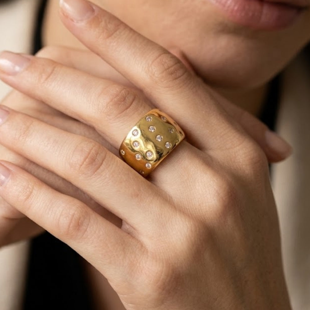 H&Co Anillo Ajustable Para Damas Lumina