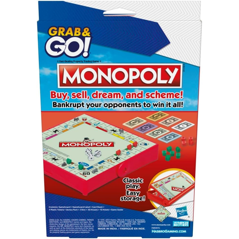 Hasbro Juego De Mesa Monopoly Grab & Go! 8+