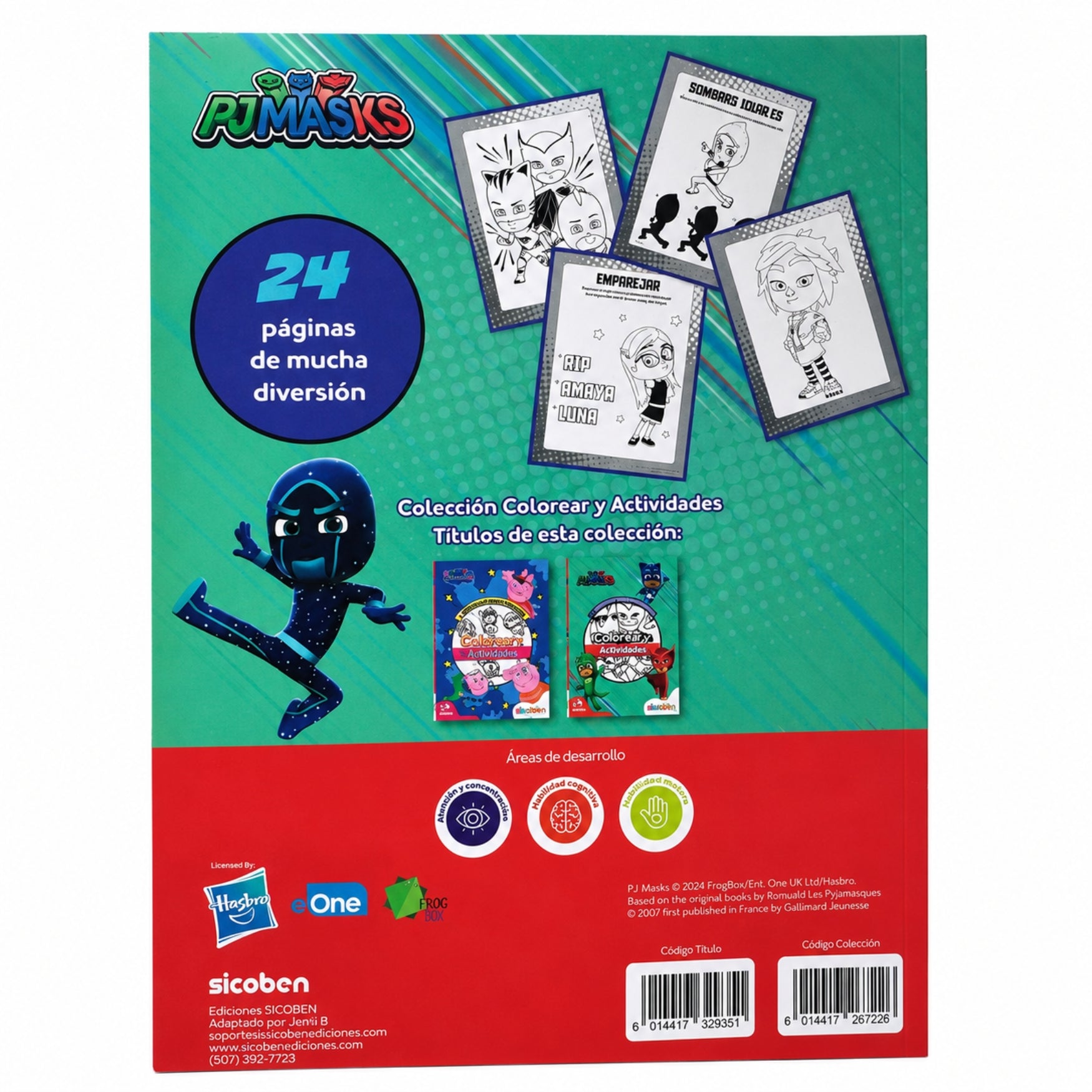 Libro De Actividades Y Colores Para Niños De Pj Masks 3+