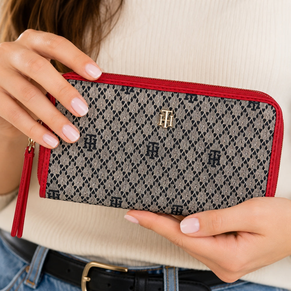 Tommy Hilfiger Monedero Red Monogram Blue