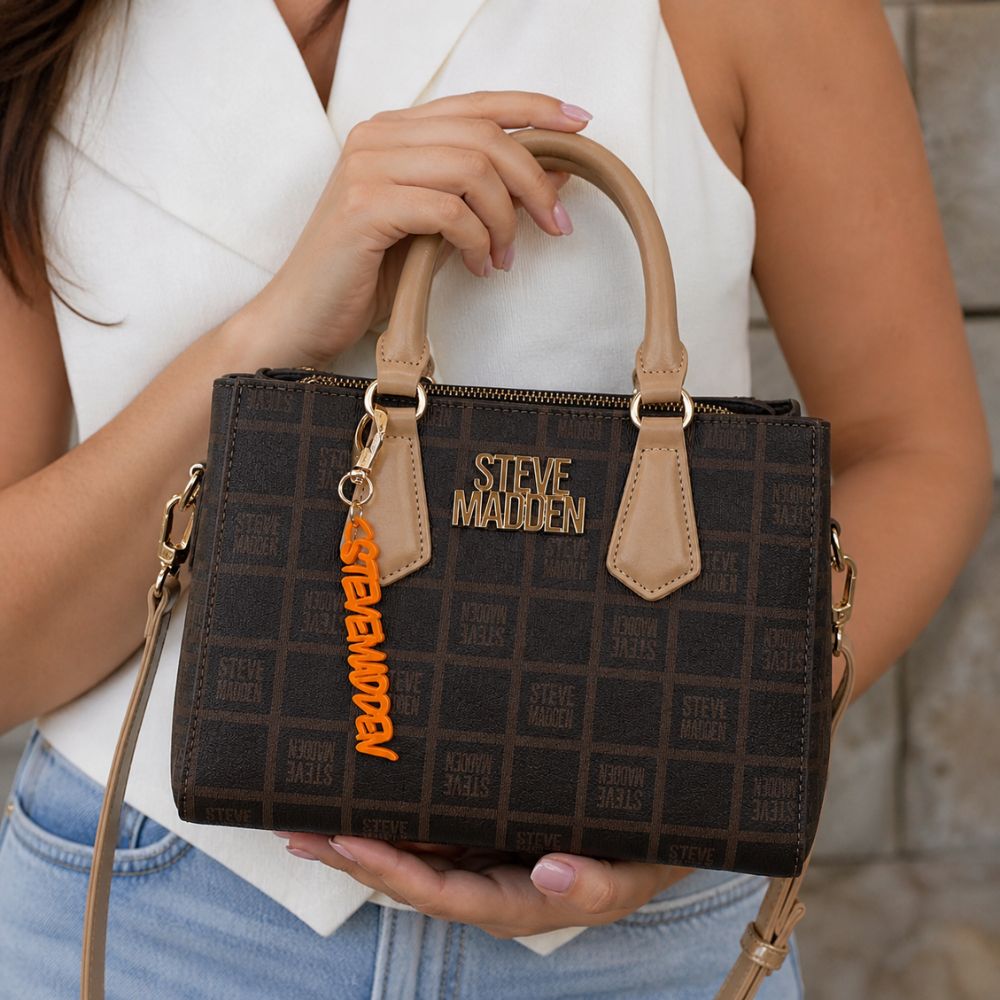 Steve Madden Cartera Mickey Patch Satchel Sepia