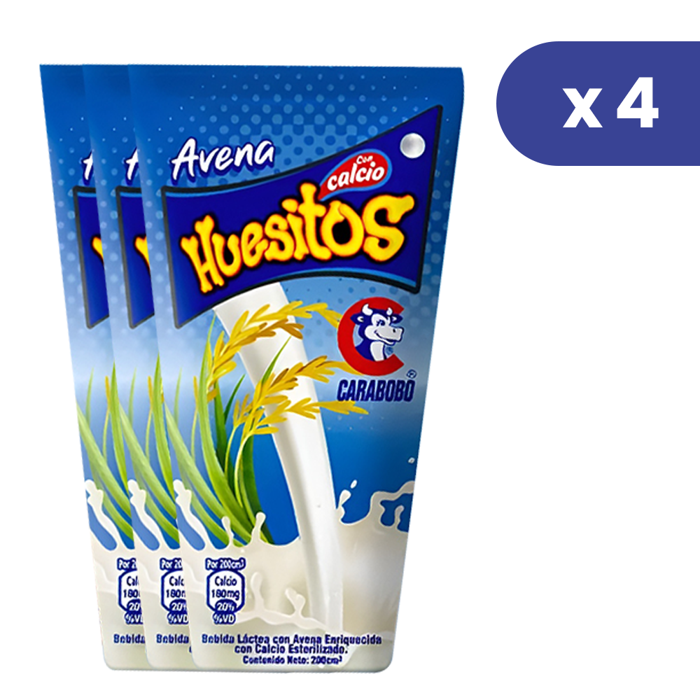 Huesitos Bebida Láctea con Avena 200ml 4 Und