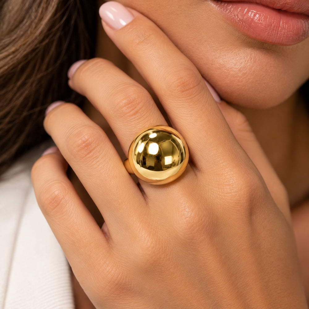 H&Co Anillo Ajustable Para Damas Globo