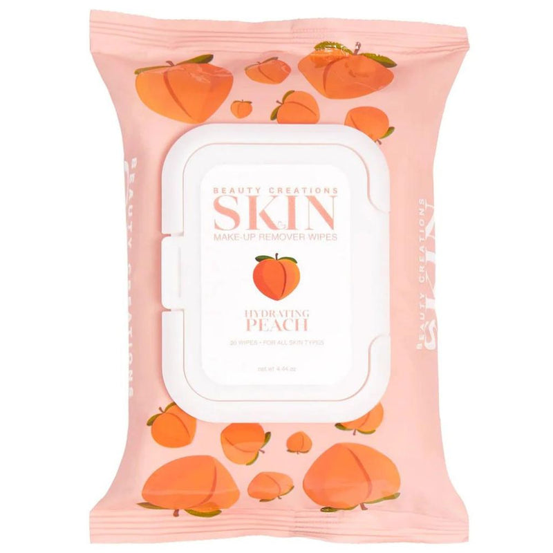 Beauty Creations Skin Make-Up Remover Wipes Hydrating Peach - 30 Wipes