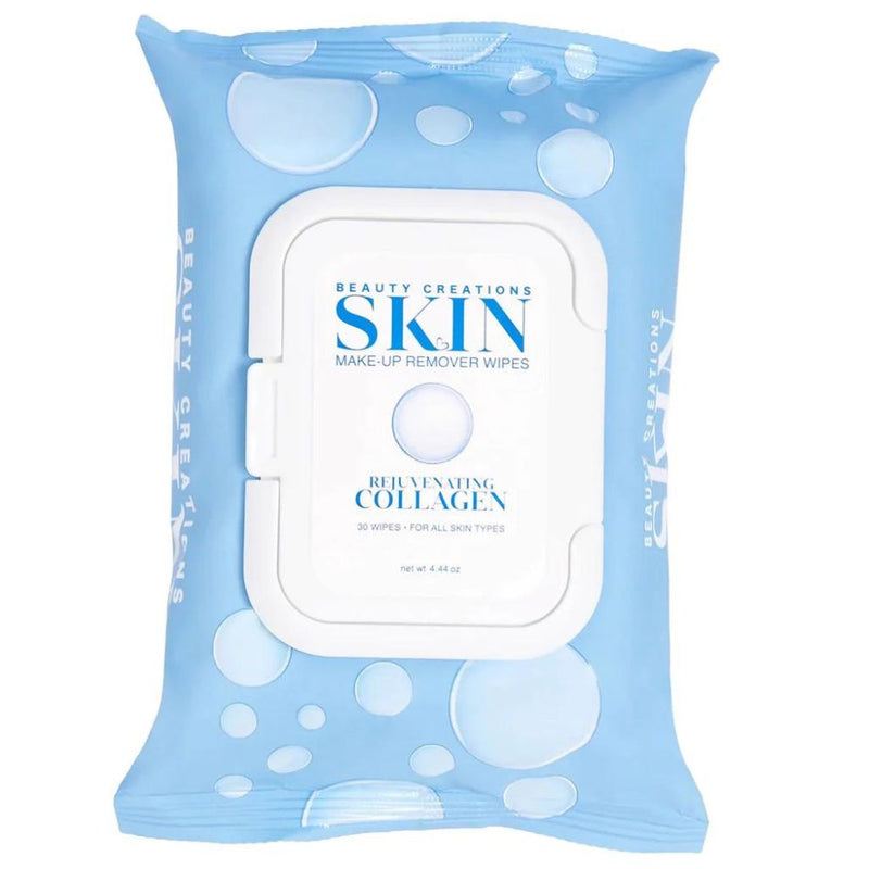 Beauty Creations Skin Make-Up Remover Wipes Rejuvenating Collagen - 30 Wipes