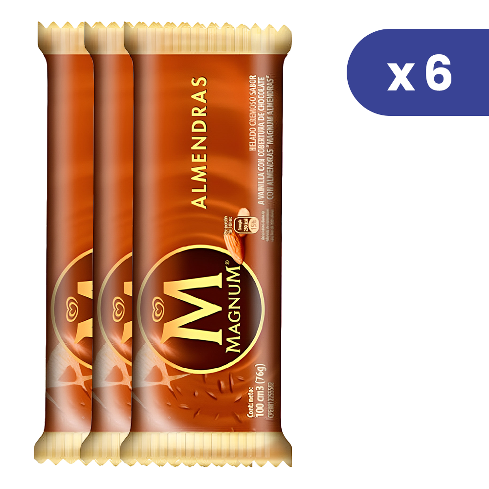 Helados Tio Rico Magnum Almendras Pack de 6 Unidades