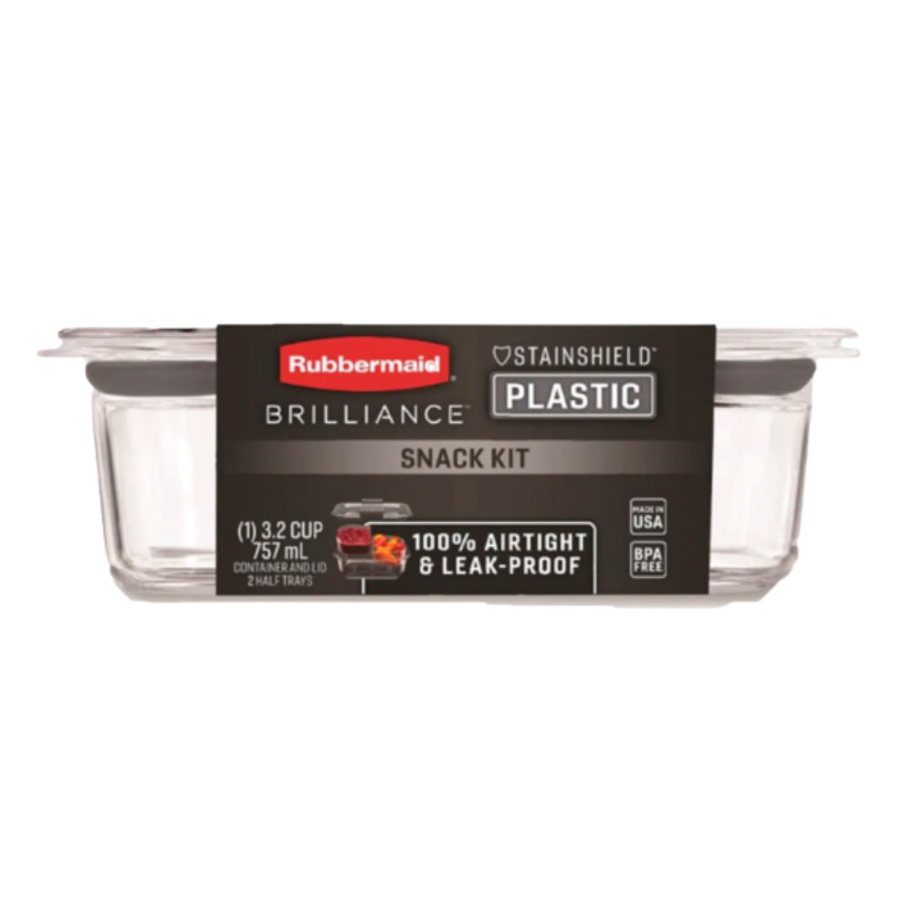 Rubbermaid Brilliance Set De Envase Plástico Para Snack Con Cierre Hermético