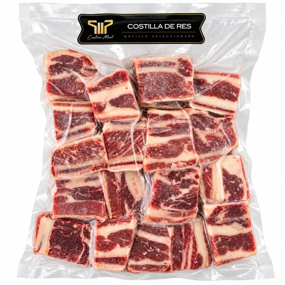 Costilla de Res Custom Meat Novillo Seleccionado 1 kg Opciones Varias