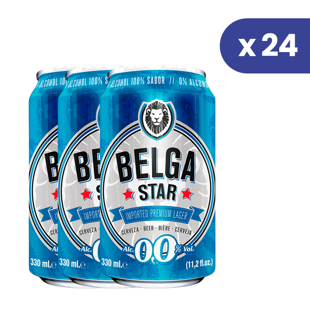 Belga cerveza 0% alcohol 330ml 24 Und