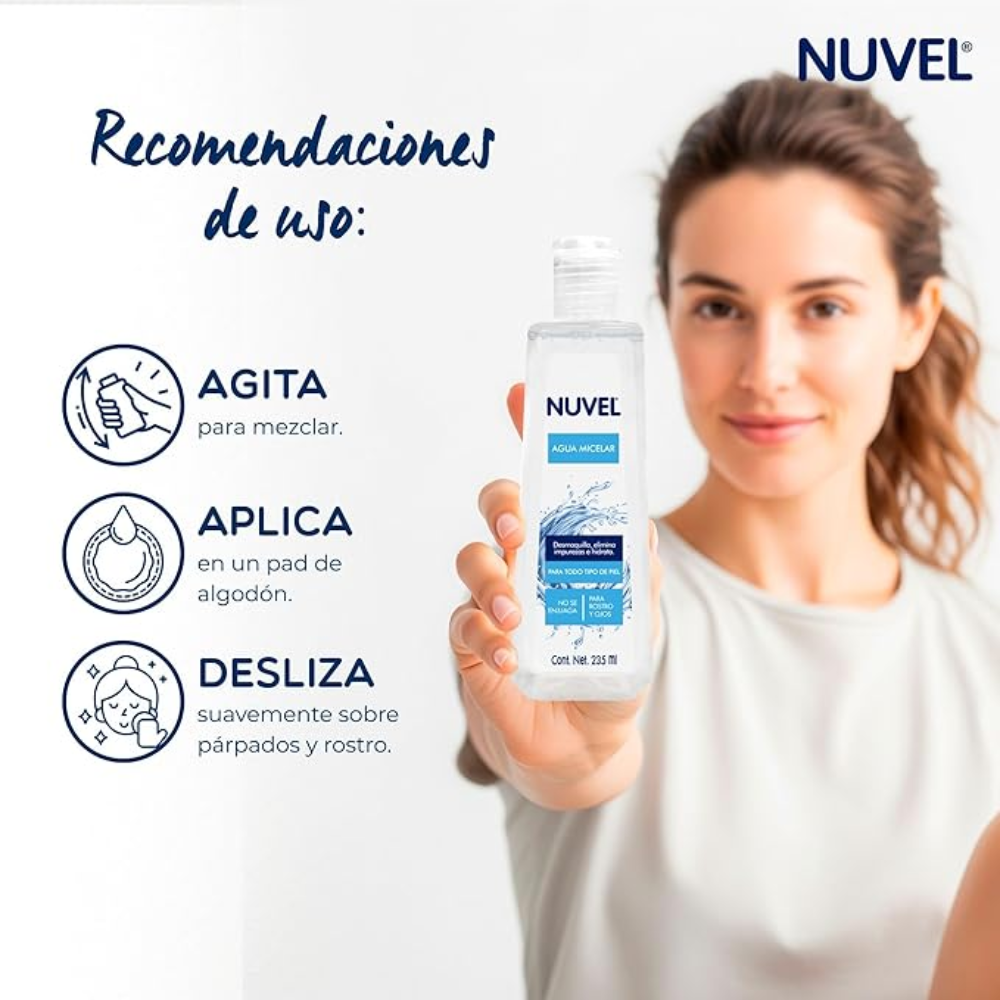 Nuvel Agua Micelar Para Todo Tipo De Piel 235ml