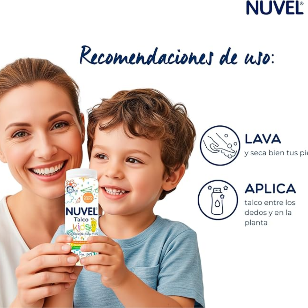 Nuvel Talco Kids Desodorante Para Pies 100gr