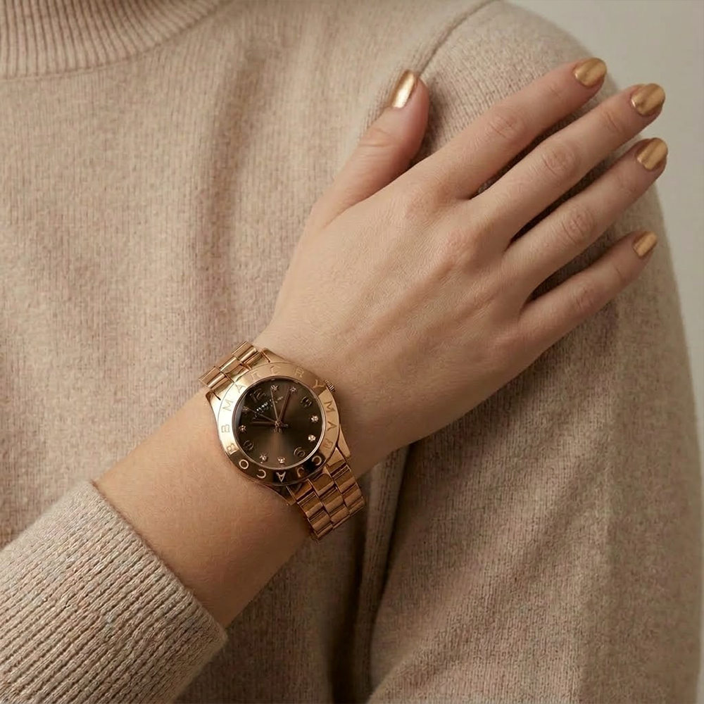 Marc Jacobs Reloj Amy Para Damas Gold & Brown