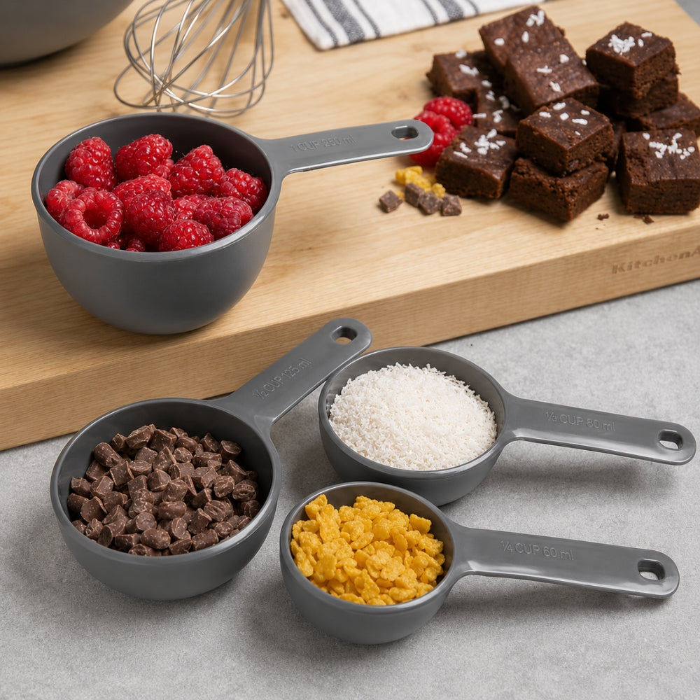 KitchenAid Juego de 4 tazas Medidoras Color Gris