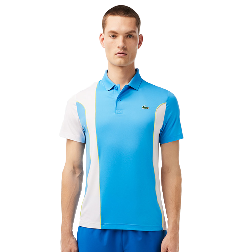 Lacoste Chemise Deportivo Para Caballeros Color Azul Con Blanco