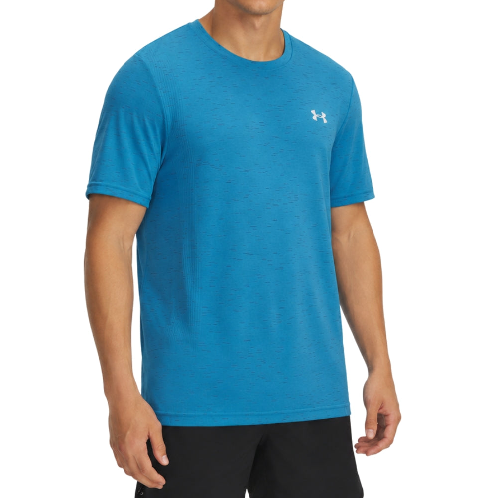 Under Armour Franela Manga Corta Para Caballeros Vanish Seamless SS EtherBlue/White
