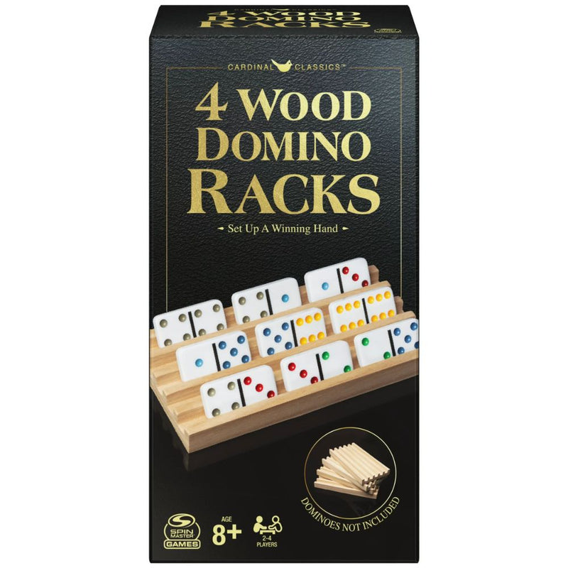 4 Wood Domino Racks - Set Up A Winning Hand